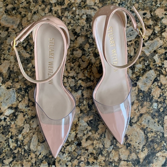 Stuart Weitzman Stuart PVC Pointed Toe Pump - Picture 5 of 8